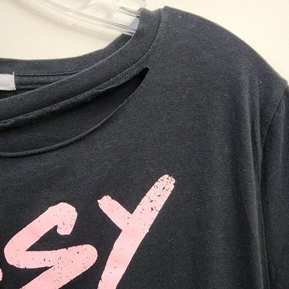 Maurices easy tiger graphic short sleeve shirt with cut-out distressed neckline - Picture 6 of 6